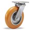 Hamilton Workhorse Swivel Caster, 8" x 2" Ergo-Tech Donut Tread Polyurethane (87A) on Aluminum Wheels S-WH-82EMB - alternate 1