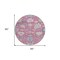 Homeroots 8' Pink Ivory And Denim Blue Round Floral Washable Indoor Outdoor Area Rug 605321 - alternate 8