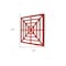 Homeroots 24" X 24" X 1" Red Mirrored Wooden Wall Decor 274557 - alternate 3