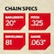 Oregon Controlcut Chain, 20" 22BPX .325" 81 DL L81 - alternate 6