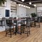 Flash Furniture HERCULES Black Ladder Back Metal Restaurant Counter Stool - Walnut Wood Seat XU-DG697BLAD-24-WALW-GG - alternate 1