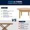 Flash Furniture HERCULES 60in Round Light Natural Farmhouse Folding Table, Solid Pine, w/Foldable Locking Legs XA-F-60-RD-LN-GG - alternate 10