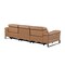 Homeroots 103" Chestnut Top Grain Leather Reclining Metal USB Sofa 720330 - alternate 7