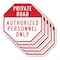Signmission Private Road Authorized Personnel O, 10 inch X 10 inch, Aluminum Metal Signs, 5PK OC-A-5Pack-10-168 - alternate 1