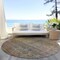 Homeroots 8' Artichoke Green And Hot Pink Round Floral Washable Indoor Outdoor Area Rug 605737 - alternate 4