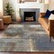 Homeroots 8' X 10' Khaki And Brown Abstract Washable Indoor Outdoor Area Rug 609295 - alternate 8