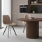 Leisuremod Markley Modern Leather Dining Chair With Metal Legs in Taupe, 2PK MC18TP2 - alternate 8