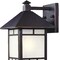 Homeroots Petite Antique Bronze Frosted Glass Lantern Wall Light 398638 - alternate 4