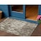 Homeroots 3' X 5' Brown And Ivory Abstract Washable Indoor Outdoor Area Rug 612641 - alternate 1