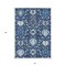 Homeroots 3' X 5' Navy Blue Charcoal And Ivory Damask Washable Indoor Outdoor Area Rug 599436 - alternate 6