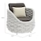 Homeroots 34" Gray And White Fabric Club Chair And Toss Pillow 564977 - alternate 7
