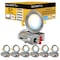 Nuwatt 4 Inch Brushed Nickel Canless Recessed Lighting LED Wafer Lights, 5CCT 2700K-5000K, 630LM, 6PK NW-P-DL-4-9W-5CT-BN-6P - alternate 1
