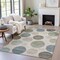 Homeroots 9' X 12' Khaki Fern Green And Teal Blue Geometric Washable Indoor Outdoor Area Rug 630583 - alternate 5
