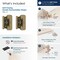 Amerock 1/4in 6mm Overlay Double Demountable Golden Champagne Cabinet Hinge, 1 Pair BPR8701BBZ - alternate 4