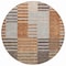 Homeroots 8' Chocolate And Gray Round Striped Washable Indoor Outdoor Area Rug 581703 - alternate 6