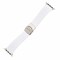 Elegani Rubber Band Compatible with Apple Watch 44mm, White, Silver, Black, Rose Gold, Yellow Gold Buckle SFRBQR-WHT-44 - alternate 1