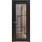 Sartodoors Solid French Door Clear Glass, Lucia 2366 Matte Black and Aluminum Strips, Single Regular Panel Fr LUCIA2366ID-BLK-32 x 80-Butterfly - alternate 1