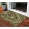 Homeroots 3' X 5' Olive Green And Beige Abstract Washable Indoor Outdoor Area Rug 601290 - alternate 1
