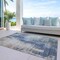Homeroots 5' X 8' Navy Blue And Taupe Abstract Washable Indoor Outdoor Area Rug 587243 - alternate 7