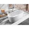 Kingston Brass 67" Acrylic Oval Double Ended Freestanding Tub with Drain, Glossy White VTOV673023 - alternate 3
