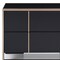Homeroots 20" Black Wood Two Drawer Nightstand 284193 - alternate 7