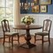 Homeroots 48" Brown Solid Wood Pedestal Base Round Top Dining Table 565246 - alternate 7