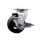 Service Caster 4 Inch Rubber on Cast Iron Swivel Caster with Ball Bearing and Brake SCC SCC-20S420-RSB-TLB - alternate 1
