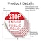 Signmission Stop End of Public Road, 4 inch X 4 inch, Vinyl Decal, 5PK OC-D-5PACK-4-239 - alternate 4
