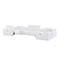 Homeroots White Leather Modular U Shaped Eight Piece Corner Sectional With Console 643911 - alternate 4
