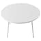 Leisuremod Rossmore Oval Coffee Table with White Powder Coated Steel Frame, White RSW-46W - alternate 8