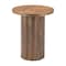 Homeroots 22" Brown Steel Round Pedestal End Table 632664 - alternate 8