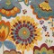 Homeroots 8' X 11' Ivory Blue Orange Red And Yellow Floral Indoor Outdoor Area Rug 546849 - alternate 8
