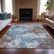 Homeroots 3' X 5' Brown And Sky Blue Abstract Washable Indoor Outdoor Area Rug 631963 - alternate 7