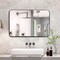 Simple Deluxe Bathroom Mirrors, Black Metal Framed Bathroom Mirror for Over Sink Wall, 24' x 36' Rounded Rectangl 3A88MIROACFY2436BLKV1 - alternate 7