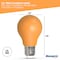 Bulbrite 25-Watt Equivalent Ceramic Amber Color A19 Weatherproof Outdoor E26 Medium BaseLED Light Bulb, 10PK 862313 - alternate 4