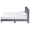 Baxton Studio Payne Modern Glam Grey Velvet and Dark Brown Wood Queen Bed 257-13782-ZORO - alternate 5