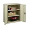 Hirsh Storage Cabinet, 42 in H, 36 in W, 18 in D, Recessed Twist, Keyed, Putty, 2 Shelves 22001 - alternate 14