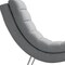 Homeroots 26" Gray Sofa Chaise With Silver Legs 482889 - alternate 5