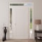 Vdomdoors Front Exterior Prehung Metal-Plastic Door, Manux 8111 White Silk, 2 Side and Top Sidelite Transom,  MANUX8111EXD-WS-W14+36+14xH80+14-LH - alternate 3