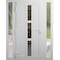 Vdomdoors Front Exterior Prehung Metal-Plastic Door Frosted Glass / MANUX 8112 White Silk / Office Commercial MANUX8112EXD-WS-W14+32+14-H80-RH-I - alternate 1