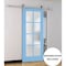 Sartodoors Sturdy Barn Door Frosted Glass 36x96 Solid Core Modern Interior VEREGIO7412BD-S-AQU-3696 - alternate 1