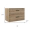 Homeroots 32" Natural Wood Freestanding Bathroom Vanity With White Sink And Two Drawers 627379 - alternate 6
