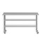 Flash Furniture Reader SS Work Table 30in. x 72in. w/1.5in. Backsplash, 2 Undershelves and 4 Casters, 2 Locking NH-WT-GU-3072BSP-CAS-GG - alternate 6