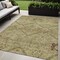 Homeroots 5' X 8' Brown Beige And Artichoke Green Floral Washable Indoor Outdoor Area Rug 588883 - alternate 1