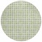 Homeroots 8' Artichoke Green And Ivory Round Geometric Washable Indoor Outdoor Area Rug 583266 - alternate 5