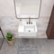 Whitehaus Collection 22 in Rectangular Wall Mount Basin with Widespread Faucet Drilling and Rear Center Drain Location B-RA55-3H - alternate 6