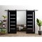 Sartodoors Double Barn Door 56x80 inches Black Solid Core Modern Interior QUADRO4088DB-B-GLB-56 - alternate 1