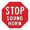 Signmission Stop Sound Horn, 18 Inch X 18 Inch, Plastic Sign OC-P-18-12 - alternate 1