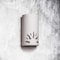 Luxury Lighting Asavva 13 in Tall Half Sun Ceramic Outdoor Wall Light, Paintable White Bisque, 2PK (2) 411-33A-W-ud-7-17 - alternate 3