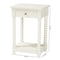 Baxton Studio Terentia Nightstand with Bobbin Legs - 1-Drawer Bedroom Side Table with Storage Shelf, White 266-14633-ZORO - alternate 9
